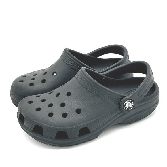 Crocs Kid's Baya Clog Black Slip-On Sandals Size 12 - Picture 1 of 12